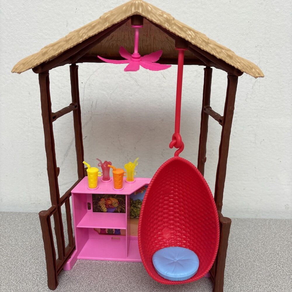 Mattel Barbie Tiki Hut Playset Incomplete Blonde Chelsea Doll, Sandbox, Drinks‎ - Picture 6 of 7
